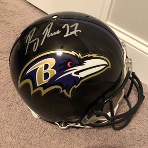Autographed Ray Rice #27 Baltimore Ravens Helmet